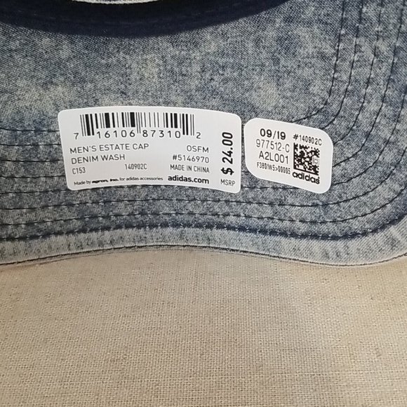 Adidas Men Estate Denim Cap - Picture 7 of 7